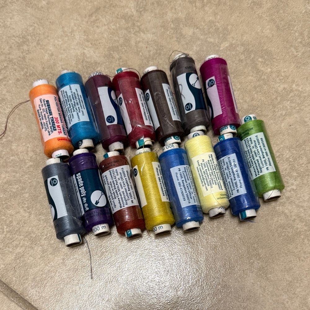 NWT Assorted Sewing Thread Spools
15 piece lots
